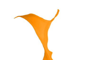 Sarı boya lekesi beyaz arkaplanda izole edilmiş.