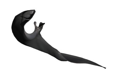 Beyaz arkaplanda siyah boya sıçraması.