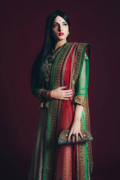 Ρετρό Bollywood μόδας γυναίκα — Φωτογραφία Αρχείου