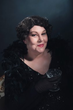 Gülümseyen Vintage kadın