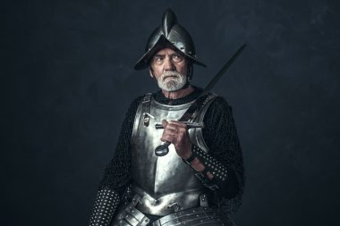 Şövalye zırh gri sakallı  
