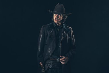 Vintage genç yakışıklı kovboy