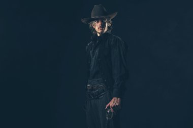 Vintage genç yakışıklı kovboy