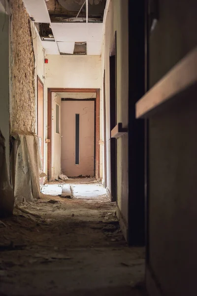 Couloir Sale Dilaté Dans Une Maison Soins Abandonnée — Photo