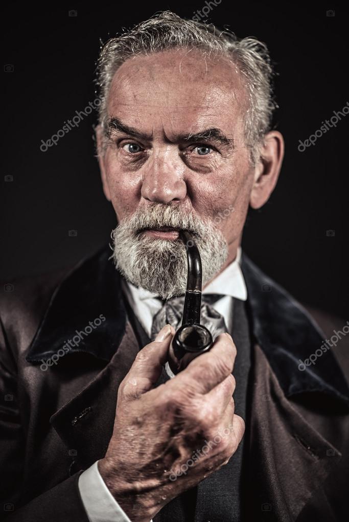 Pipe smoking vintage characteristic senior man with gray hair an Stock Photo by Β©ysbrand 54034961 Pipe smoking vintage characteristic senior man with gray hair an Stock Photo by Β©ysbrand 54034961