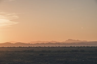 The Little Karoo semi desert landscape at dawn. Western Cape. So clipart