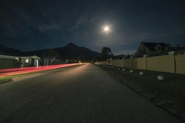 Burze nad wieś w nocy. Eastern Cape. Republika Południowej Afryki. — Zdjęcie stockowe