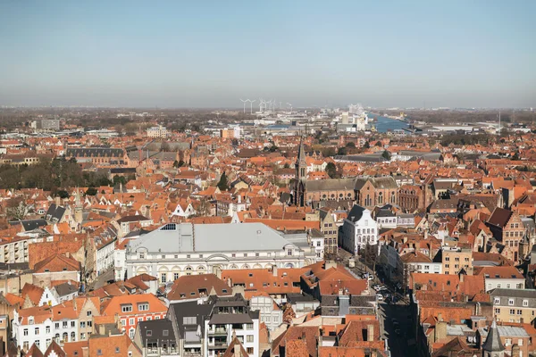 Bruges Şehir genel bakış — Stok fotoğraf