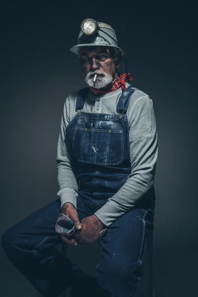 Senior Miner kille — Stockfoto