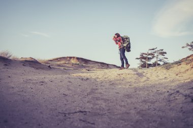 Nature photographer out on the trail