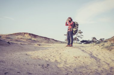 Nature photographer out on the trail