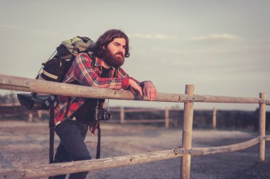 backpacker bir bakış açısı rahatlatıcı