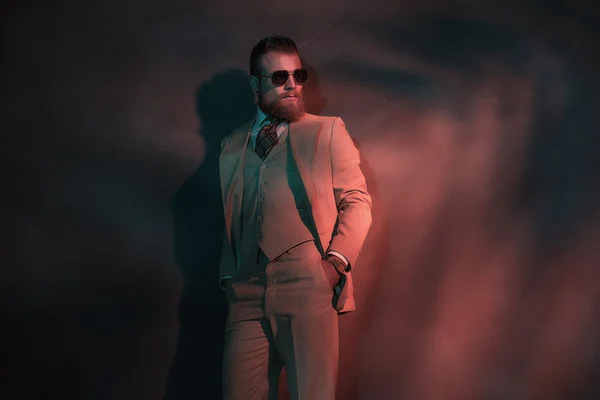 Stylish trendy man in a nightclub — Stock Photo, Image