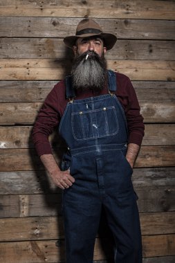 Vintage çalışan adam Sigara