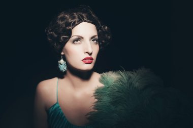 Glamour retro 1920'lerde genç kadın