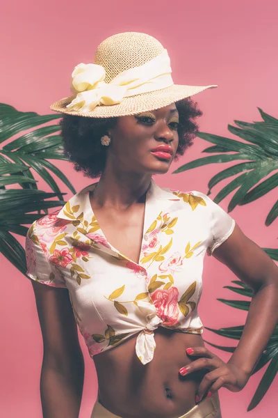 Sensual tropical afroamericana Pin-up —  Fotos de Stock