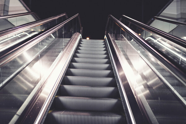 Escalator in subway station