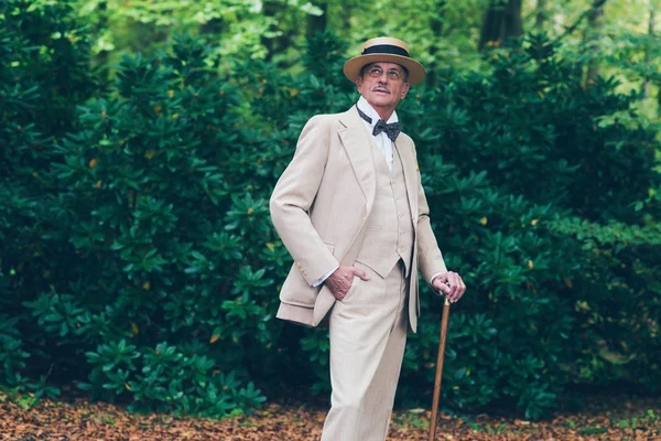 Wealthy senior man in suit — Stock Photo, Image