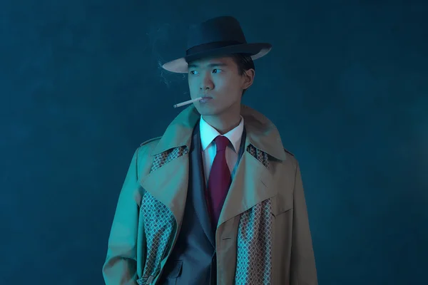 Asiatico gangster moda uomo . — Foto Stock