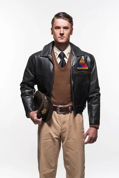 Pilot uniforme mode man — Stockfoto