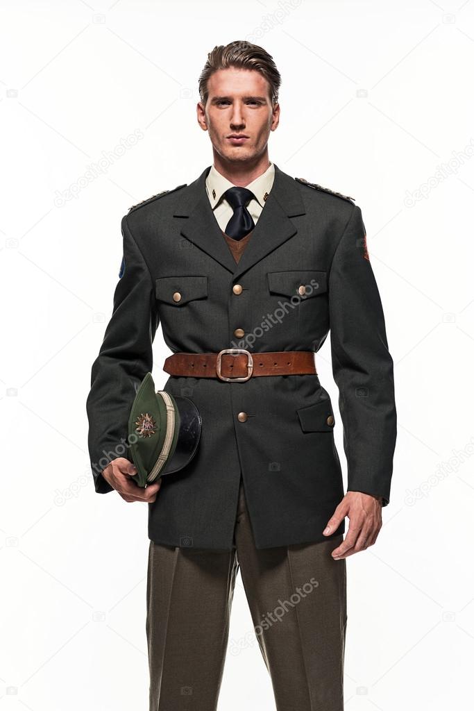 Military uniform fashion man — Stock Photo © ysbrand #90235072