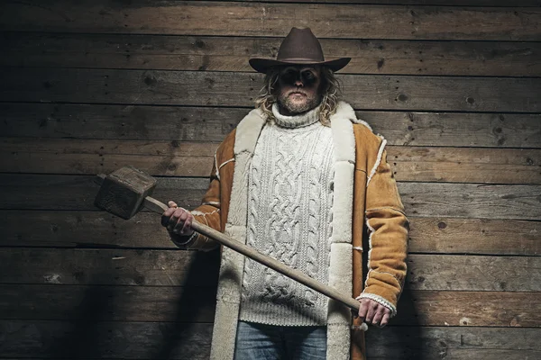 Cowboy Winter Fashion Man — Stock Photo, Image