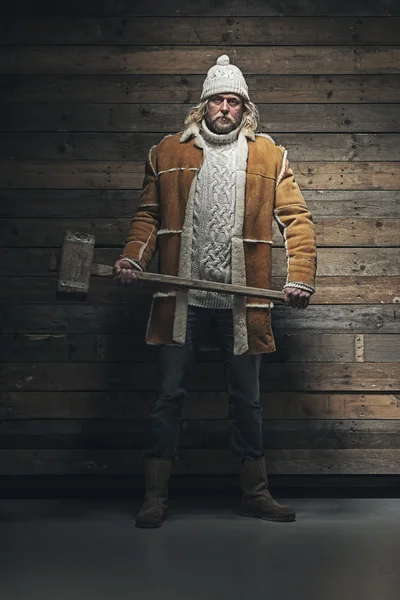 Bûcheron hiver mode homme — Photo