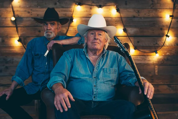 Dois músicos country e ocidentais — Fotografia de Stock