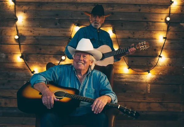 Dos músicos del país y del oeste — Foto de Stock