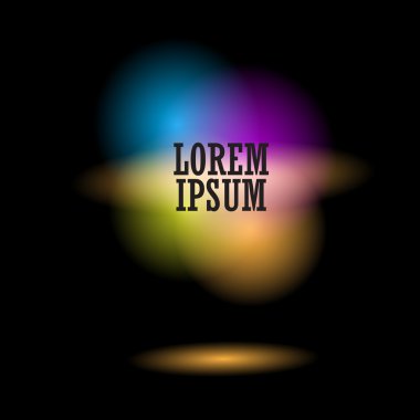 siyah arka plan üzerinde vektör soyut simgesi şablonu