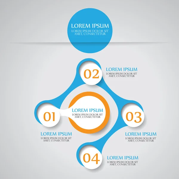 Abstract vector cirkel infographic — Stockvector