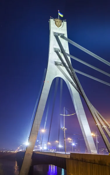 stock image Moscow bridge in Kiev at night