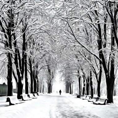 Resim gösterme patika bir muhteşem kış Şehir Parkı