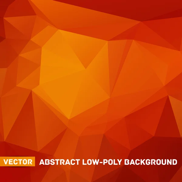 Vecteur abstrait polygonale fond rouge et jaune — Image vectorielle