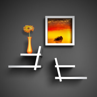 Modern yaratıcı raflar şablon tasarımınızın
