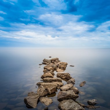 minimalist, puslu bir manzara. Ukrayna.