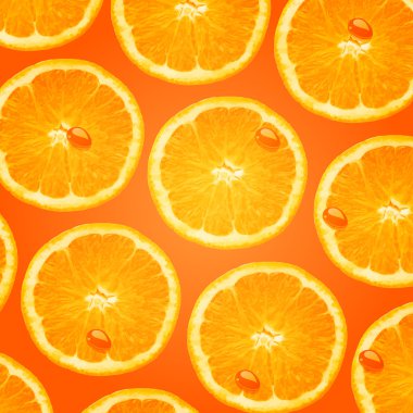 Turuncu meyve dilimleri vektör arka plan