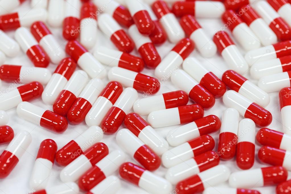 red and white Pills background