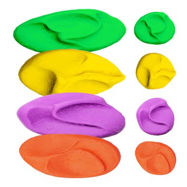 Vektör hamuru fırça darbeleri tasarımınızın beyaz arka plan üzerinde bir dizi