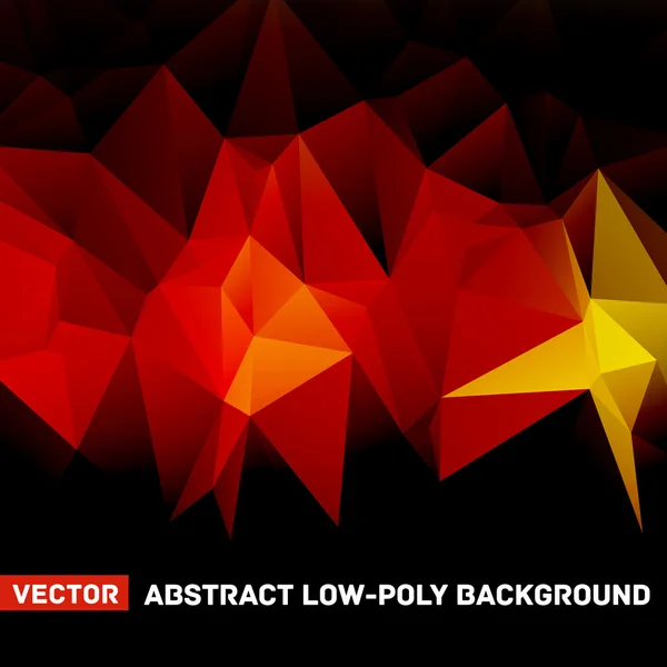 Vektorové abstraktní polygonální červeném pozadí — Stockový vektor