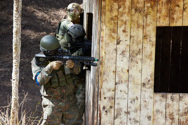 Minsk Belarus Mei 2021 Rapportage Van Een Echt Airsoft Spel — Stockfoto