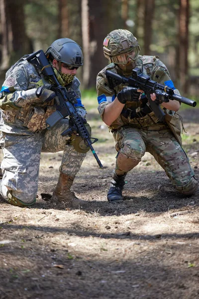 Minsk Belarus Mei 2021 Rapportage Van Een Echt Airsoft Spel — Stockfoto