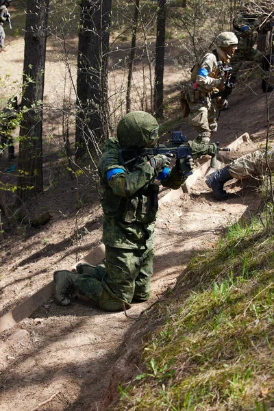 Minsk Belarus Mei 2021 Rapportage Van Een Echt Airsoft Spel — Stockfoto