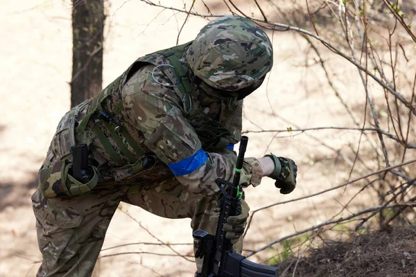 Minsk Belarus Mei 2021 Rapportage Van Een Echt Airsoft Spel — Stockfoto