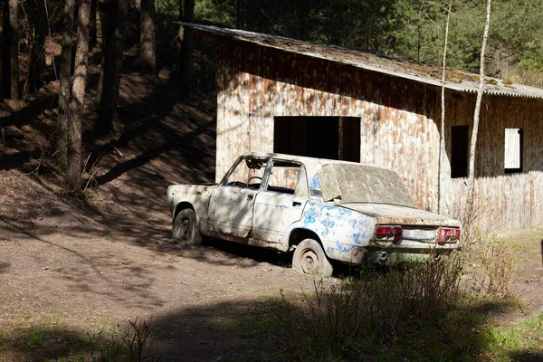 Foto Chatarra Coches Metal Devastación — Foto de Stock