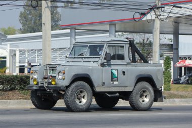 Eski özel araba. Land Rover mini kamyon