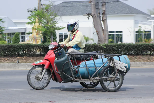 Private Motorcycle for delivery gas — Stock Photo, Image