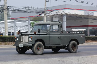 Eski özel araba. Land Rover mini kamyon