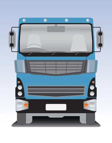 Vooraanzicht van aanhangwagen lading vrachtwagen — Stockfoto