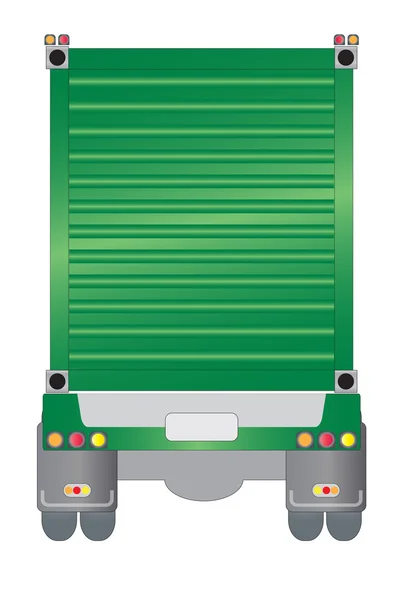 Back view trailer truck — Stock Photo, Image